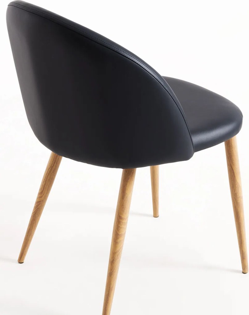Set 4 Vint Kunstlederen Stoelen