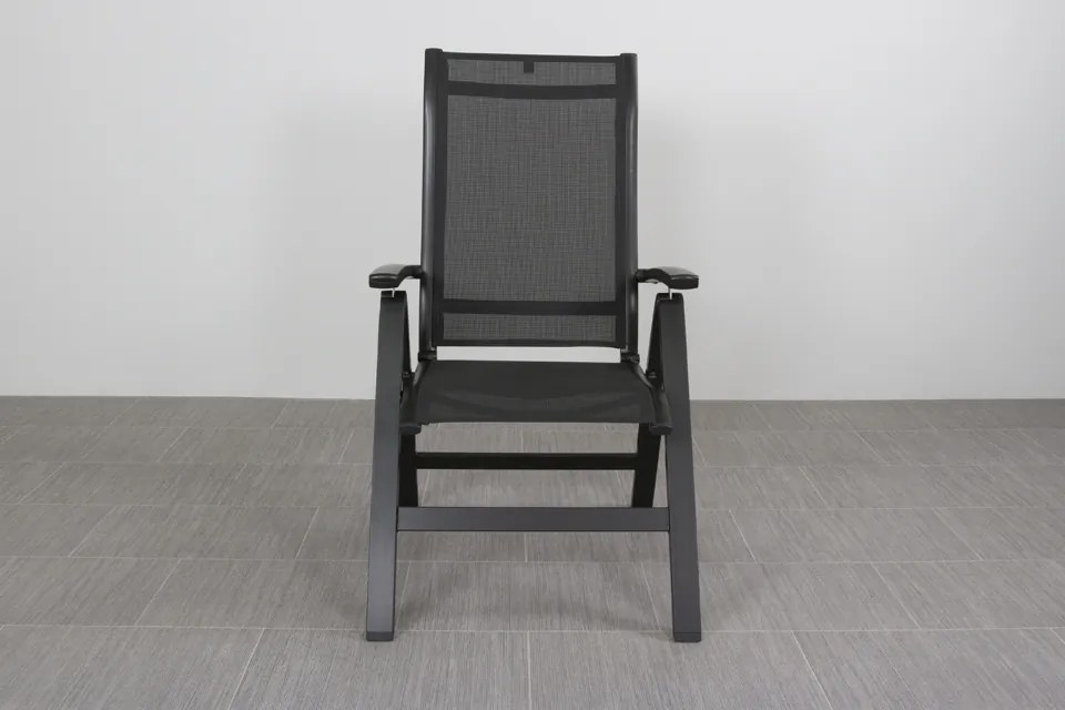 Kettler Altura Curve/Cubic 4-persoons verstelbare tuinset 160x95 cm. - Antraciet