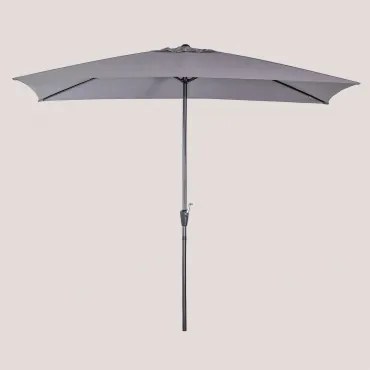 Parasol 200x300 Cm In Stof En Aluminium Itzal Grijs – Antraciet - Sklum