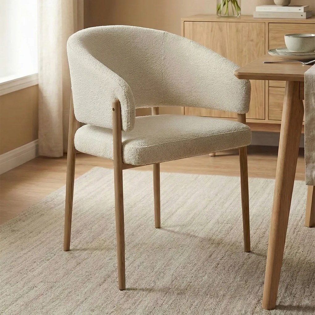 Eiken Eetkamerstoel Met Armleuningen