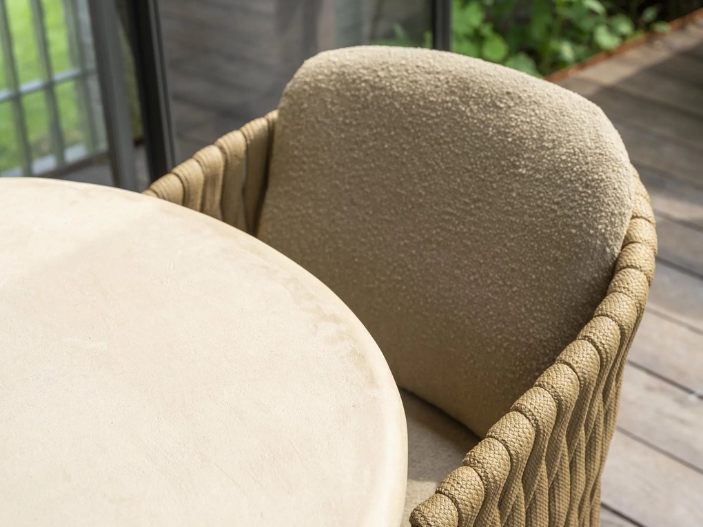 4 Seasons Outdoor Molina tuinset met Hampton tafel 300 cm Tuinstoel beige weerbestendig