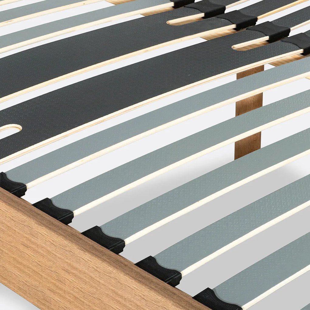 Bedbodemset met 18 brede latten, rugversteviging + poten