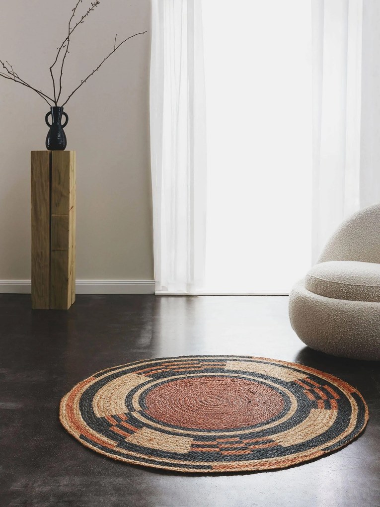 Vloerkleed Sahara jute rond | Benuta
