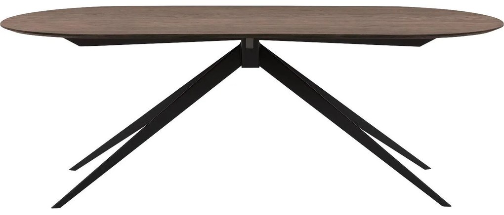 Goossens Excellent Eettafel Uniek, Semi rond 220 x 100 cm