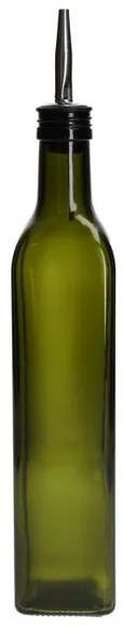 Olie/azijnfles, groen glas, 500 ml