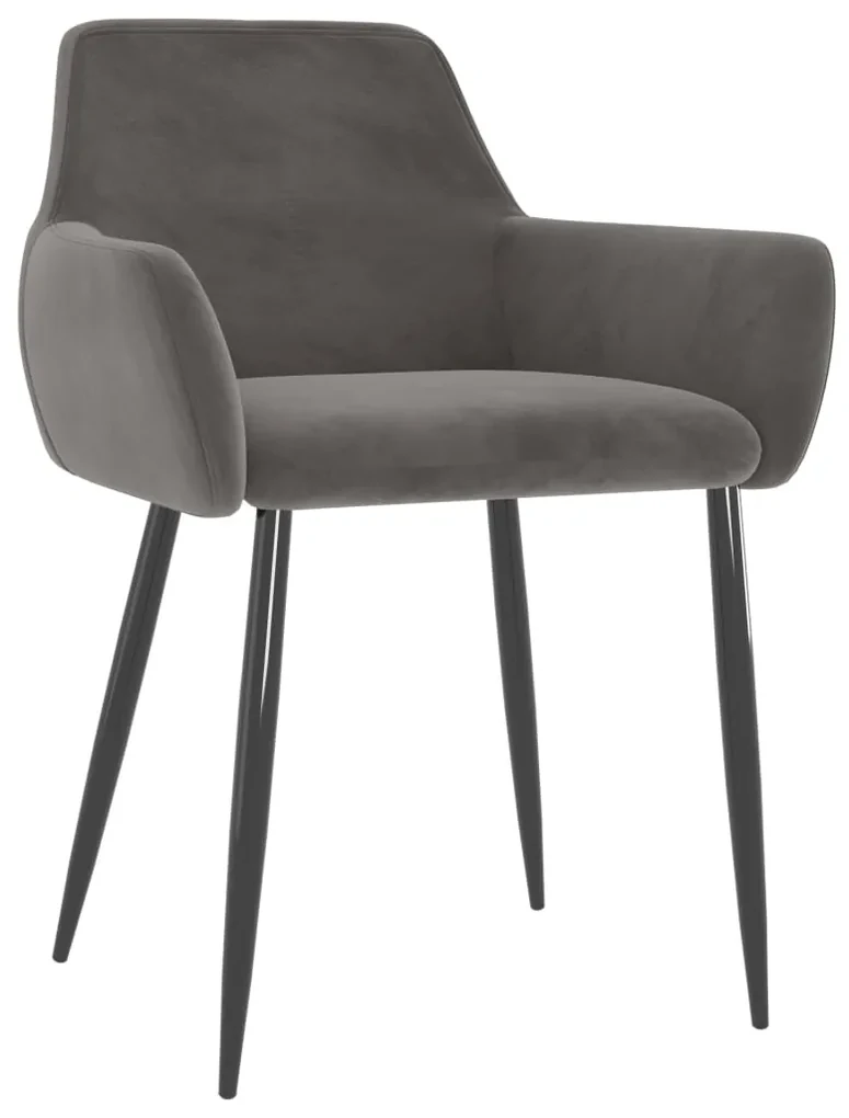 vidaXL Eetkamerstoelen 2 st fluweel donkergrijs