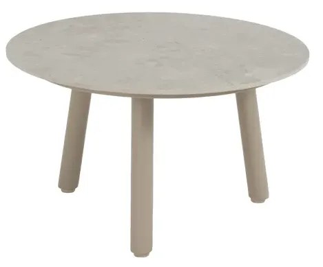 Taste by 4 Seasons Salute salontafel latte met rond keramisch tafelblad Ø 60 cm (H 35 cm) Loungetafel   beige weerbestendig
