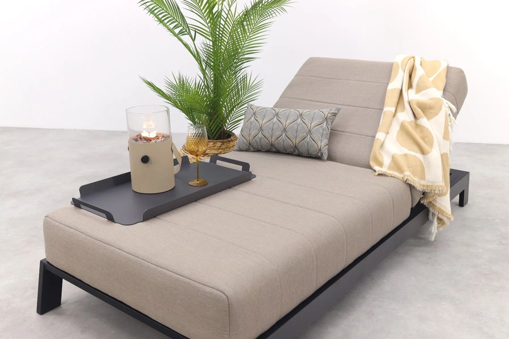 Mexico sunbrella ligbed 200x85 cm. - Taupe