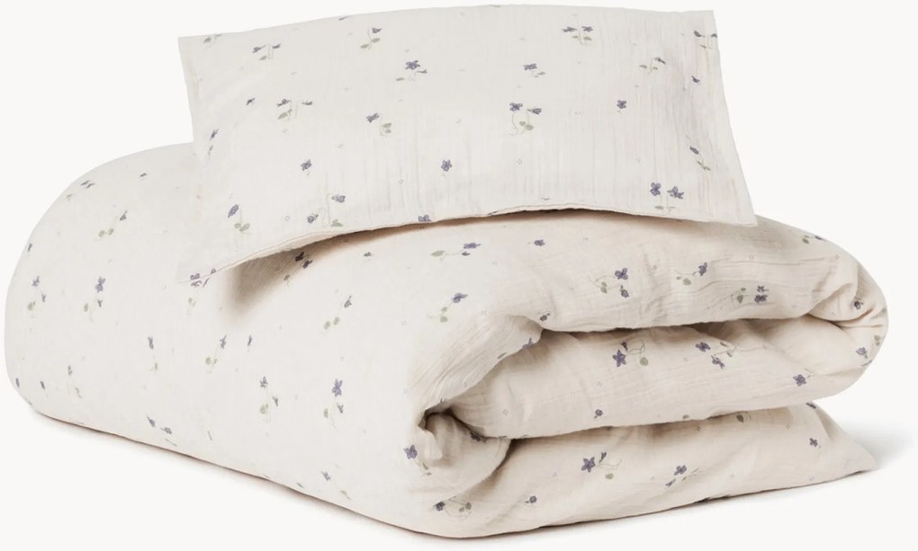 Baby katoenen beddengoedset Viola, 100 x 140 cm + 1 kussen 40 x 60 cm