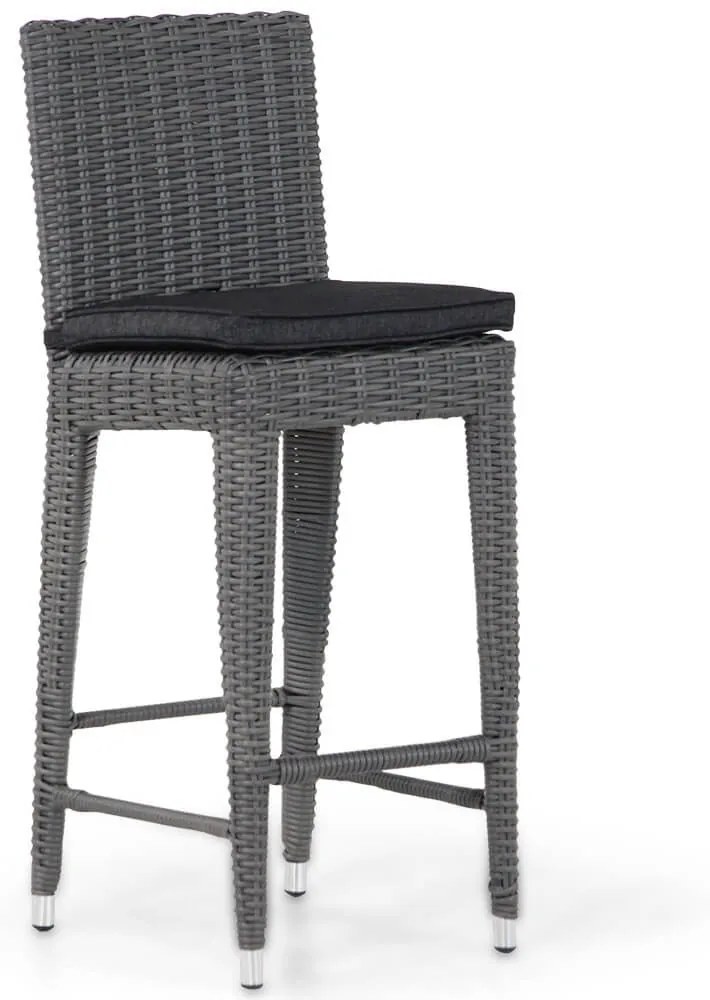 Garden Collections York Barchair Off Black Wicker Zwart