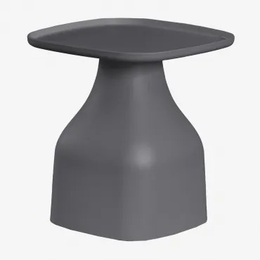 Vierkante Bijzettafel Voor De Tuin 50x50 Cm Van Polypropyleen Jubarri Grijs – Grafiet & ↑50 Cm - Sklum