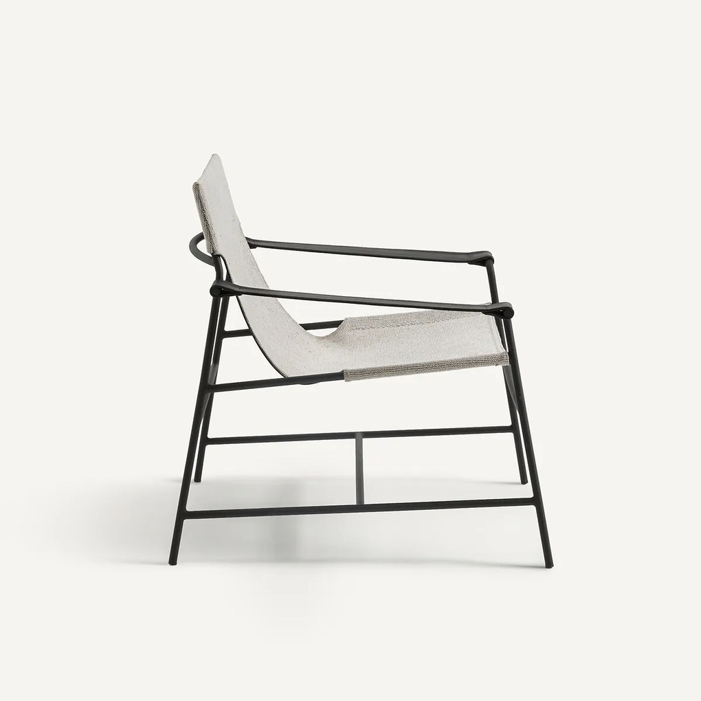 Bi-materiaal en stalen metalen fauteuil, Alonzo