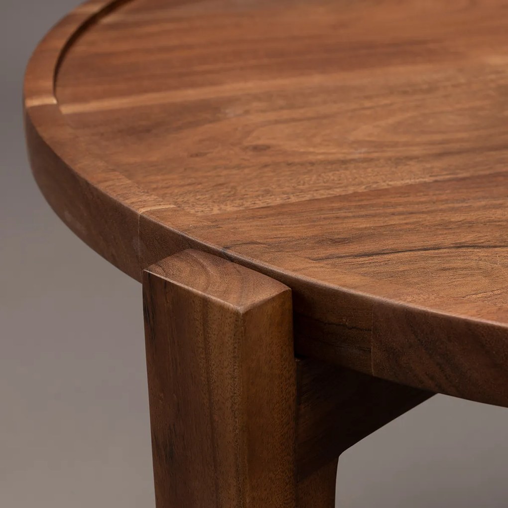 Dutchbone Shane Houten Salontafel Met Dienblad - 59 X 59cm.