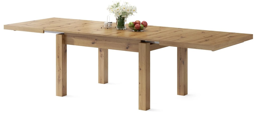 ROYAL eiken artisan, EETTAFEL, UITSCHUIFBAAR