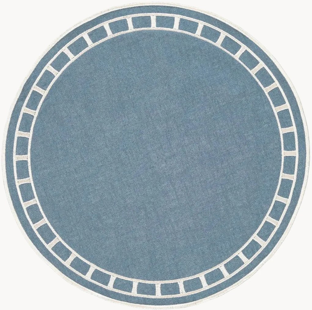 Ronde placemat Marim met randborduurwerk