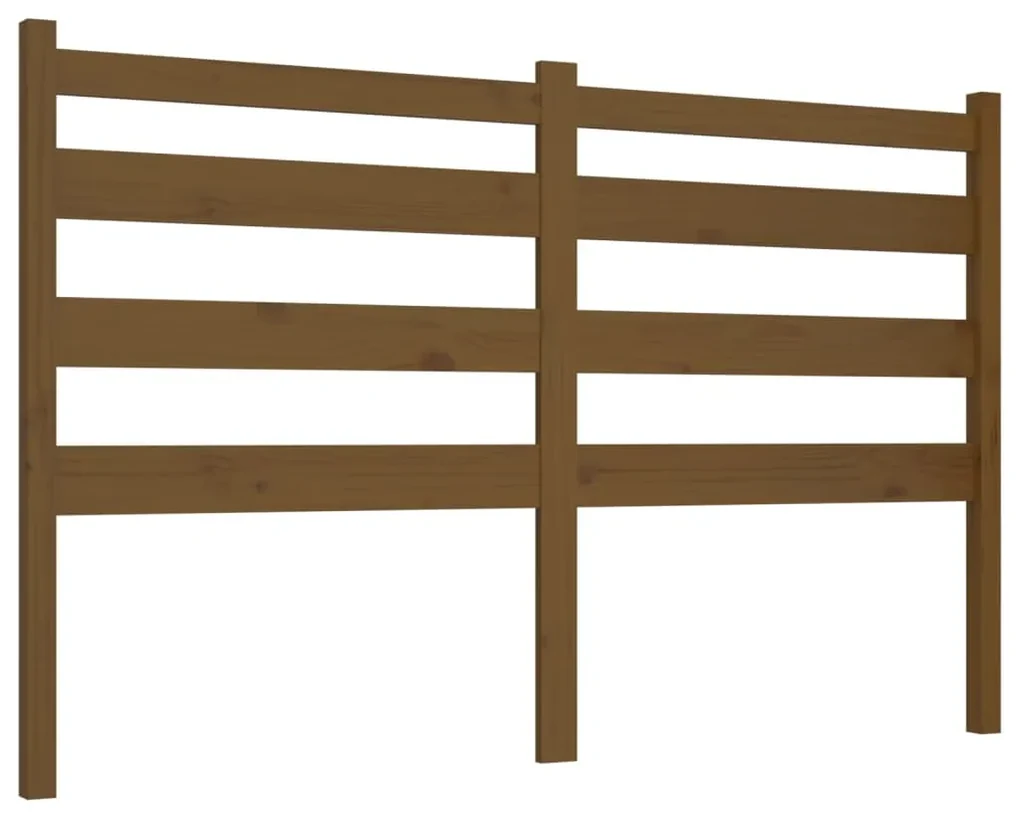 vidaXL Hoofdbord 146x4x100 cm massief grenenhout honingbruin