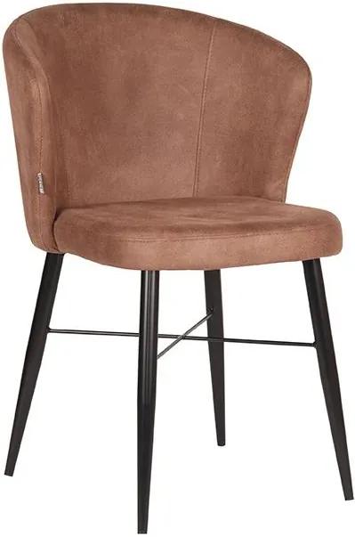 LABEL 51 | Eetkamerstoel Wave breedte 58 cm x hoogte 85 cm x diepte 60 cm tanny bruin eetkamerstoelen microfiber meubels stoelen & fauteuils