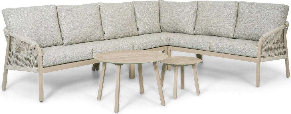 Hoek loungeset 6 personen Rope Taupe  Lifestyle Garden Furniture Biagio