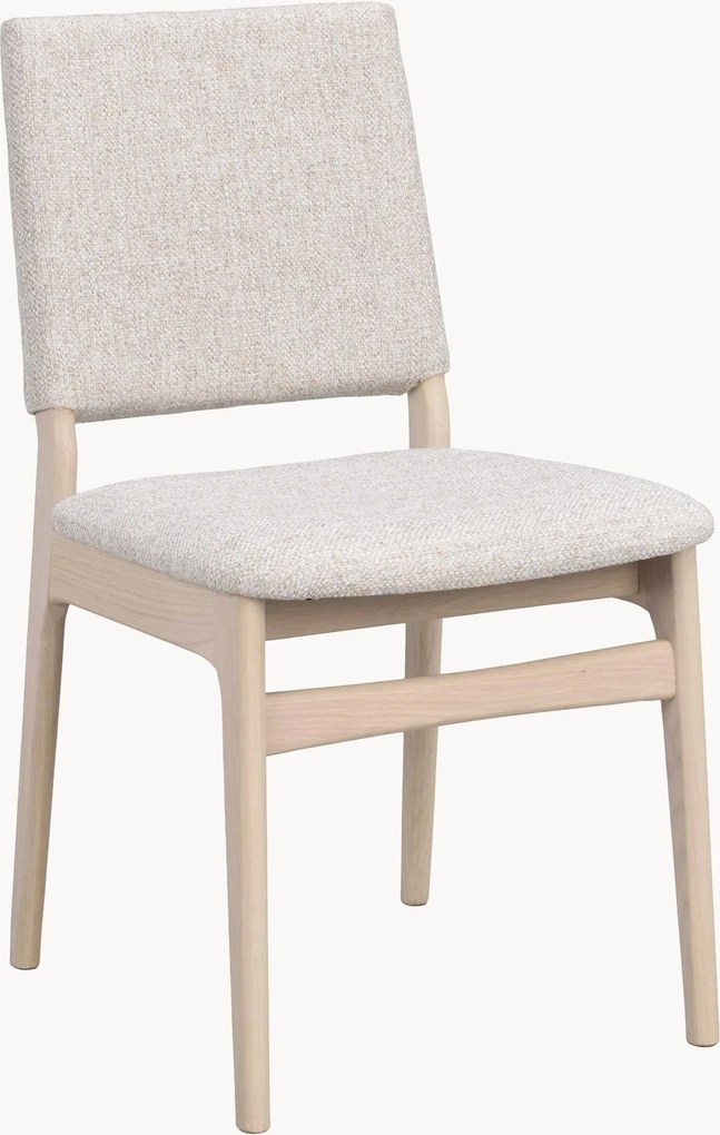 Gestoffeerde eikenhouten eetkamerstoelen Medford, 2 stuks