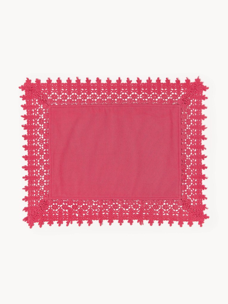 Placemats Flavia met kantafwerking, 2-delig