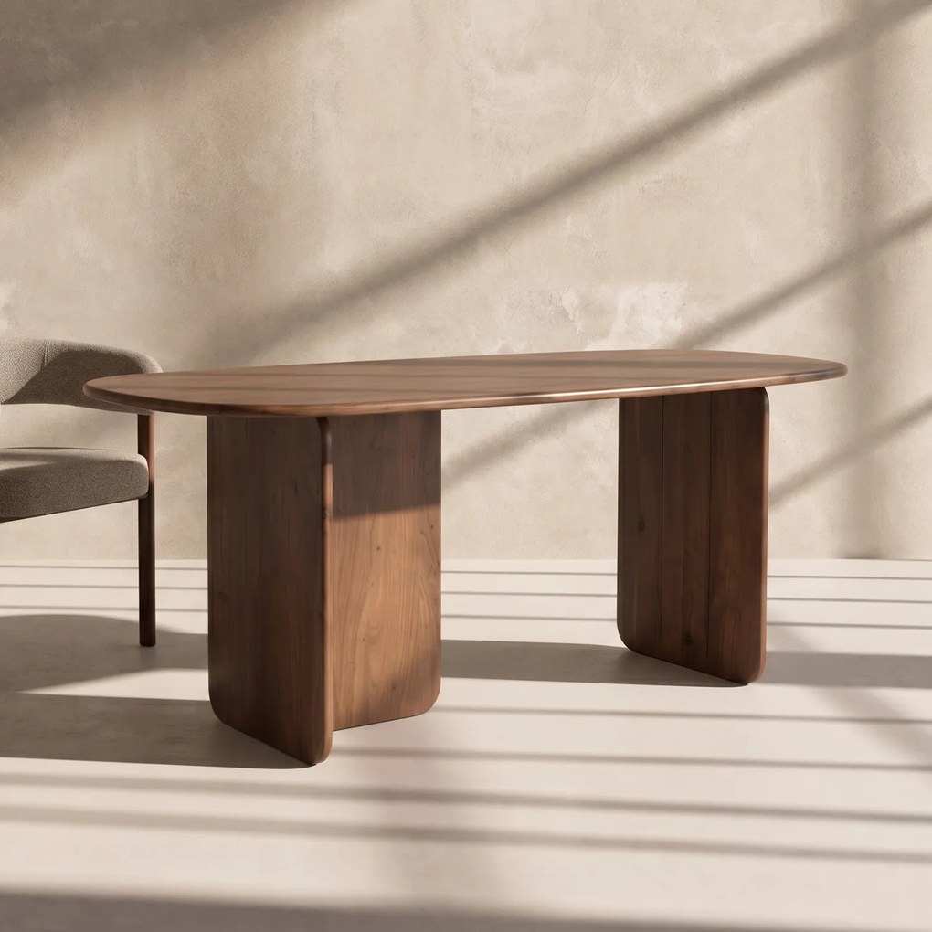 Organisch Gevormde Eettafel 180cm - 180 X 90cm.