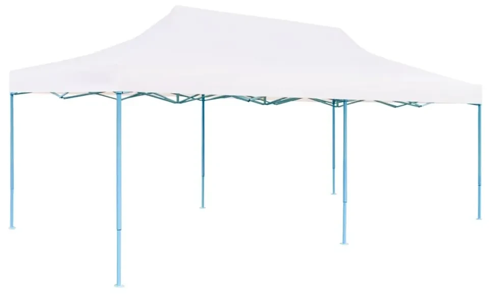 vidaXL Partytent pop-up met zijwanden 3x6 m staal wit