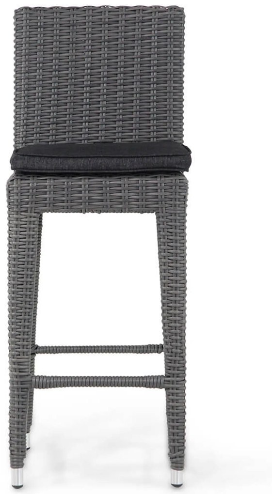 Garden Collections York Barchair Off Black Wicker Zwart