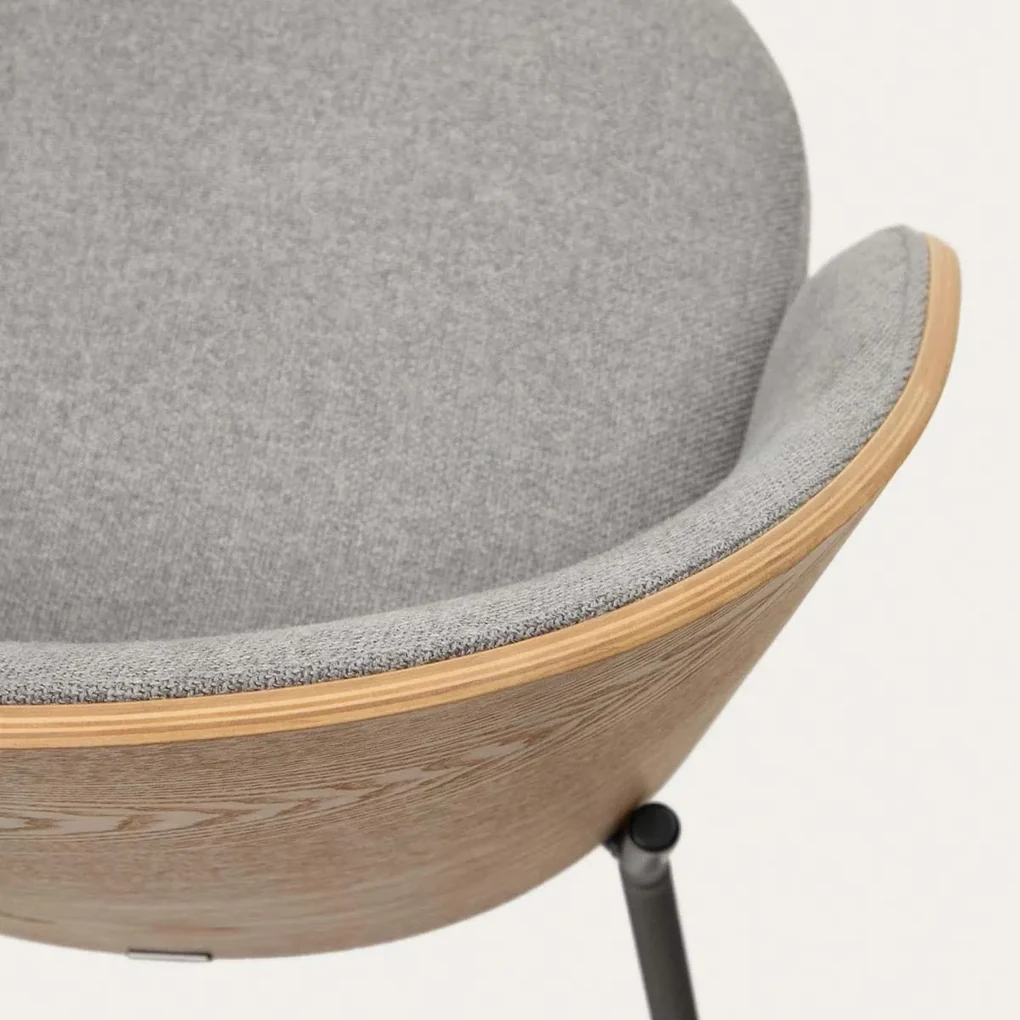 Kave Home Eamy Eetkamerstoel Met Houten Rugleuning Naturel