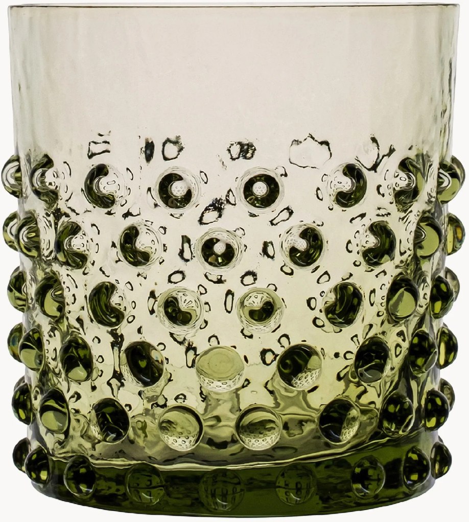 Mondgeblazen tumblers Hobnail, 2-delig