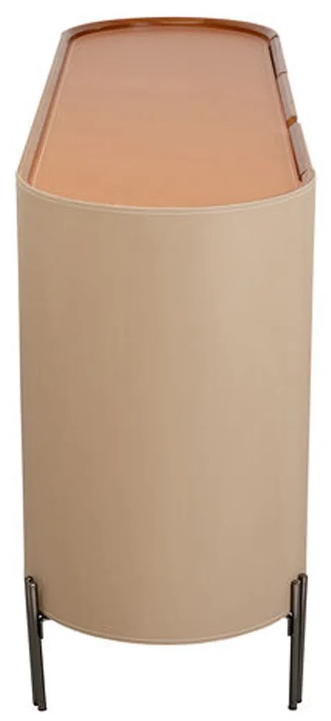 Design Dressoir Beige Leer - 150x40x75cm.