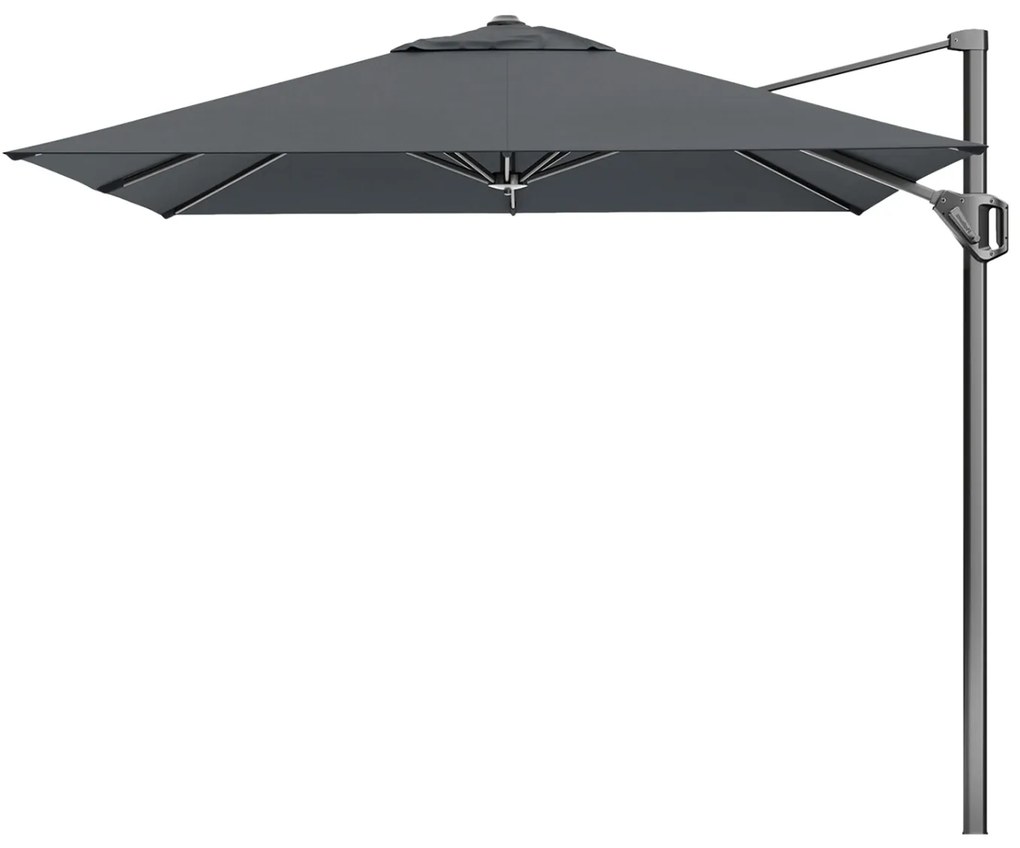Platinum Voyager zweefparasol T1 2.5x2.5 m. - Antraciet met Modena voet en hoes