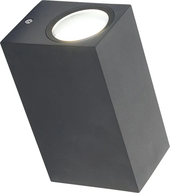 Smart wandlamp donkergrijs IP44 incl. 2 Wifi GU10 - Baleno