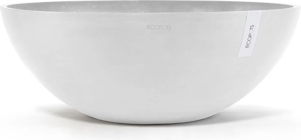 Ecopots bloempot Vienna 70 - Rond - Pure White - Diameter 70 x H25,3 cm