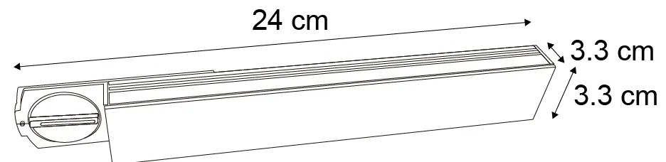 Moderne plafondlamp zwart voor railsysteem 1-fase 5W 400 lm 2700-4000K - Iconic Tsiri