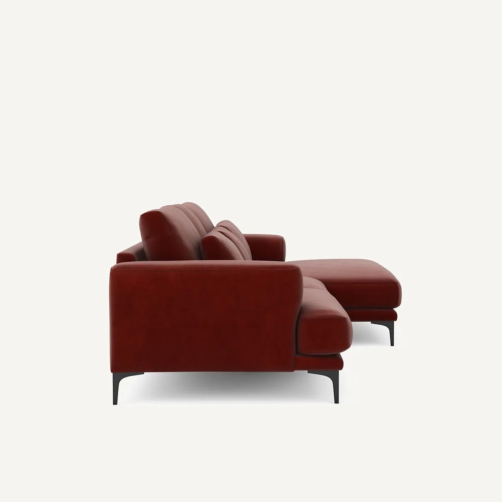 XL hoekbank rechts in fluweel, MARSILE