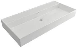 Plieger Kansas badmeubel 100cm met glans witte wastafel zonder kraangat wit mat