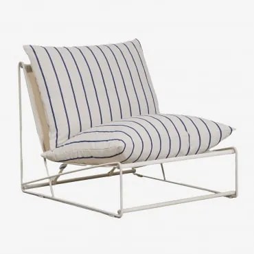 Centraal Module Voor Modulaire Tuinbank Amaro Tapioca Beige - Marine Blauw - Sklum