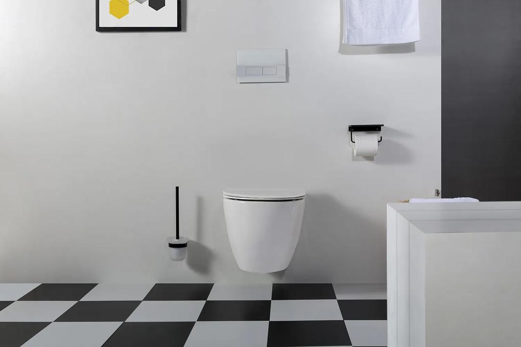 Saniclear Jama compact randloos hangend toilet met platte softclose zitting