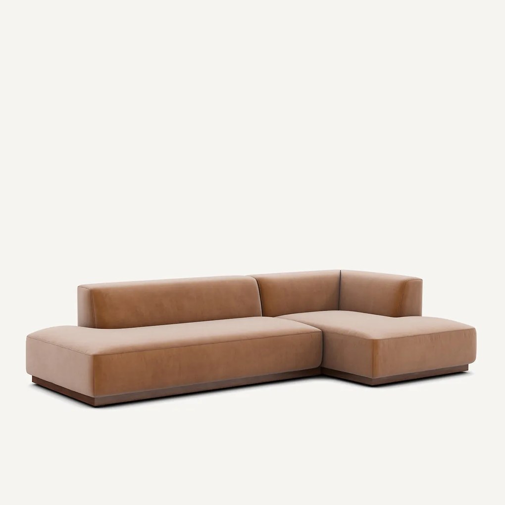 Rechter hoekbank XL in fluweel, Jacopo