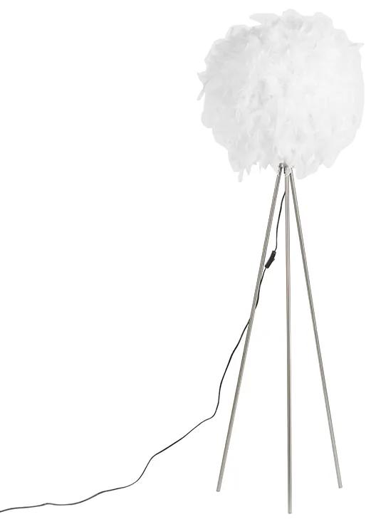 Romantische vloerlamp wit - Feather Modern E27 rond Binnenverlichting Lamp