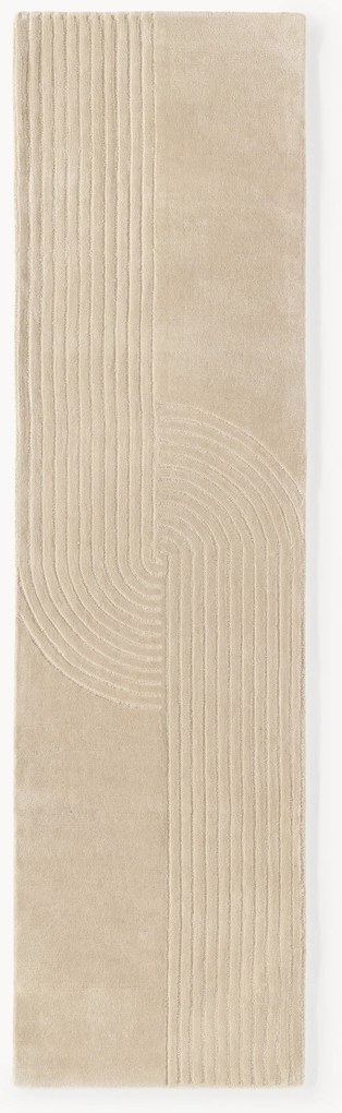 Handgetuft wollen loper Mason