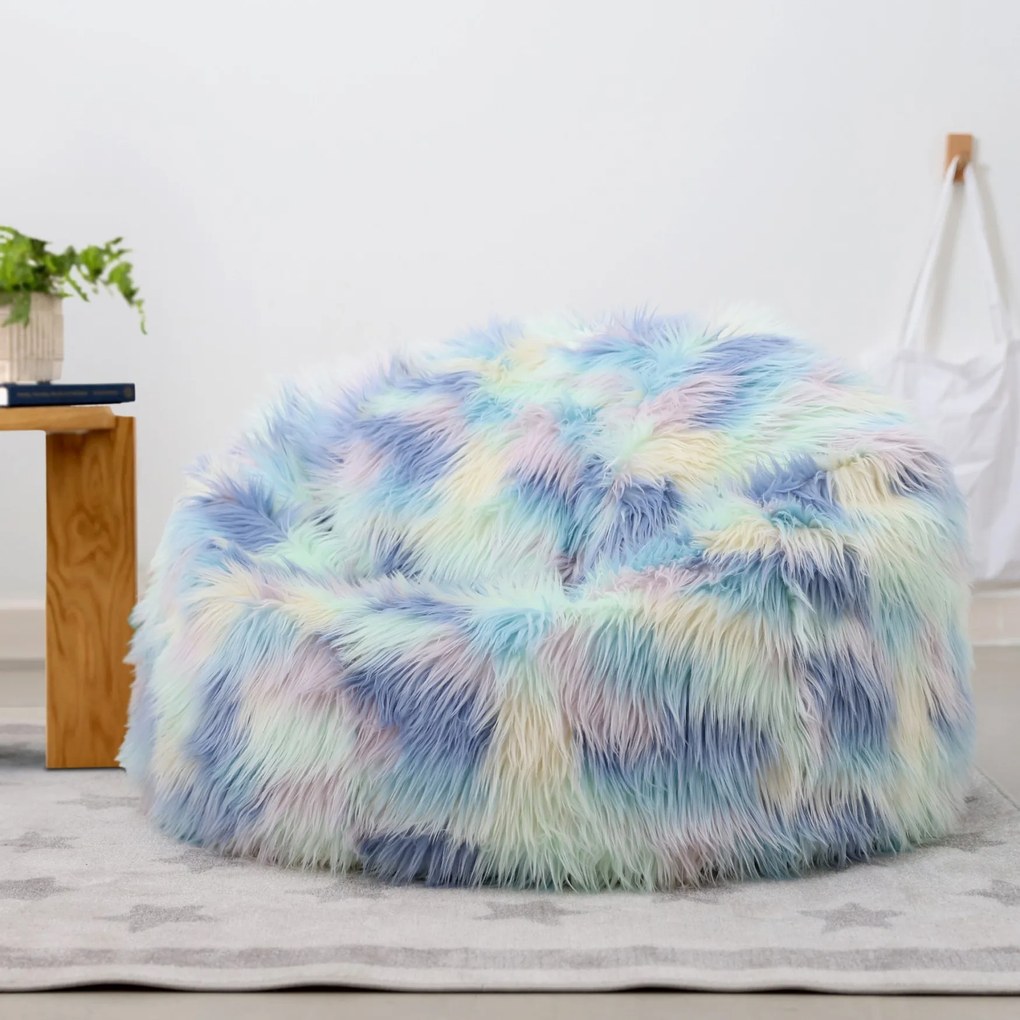 Cloudy Faux Fur Zitzak - Multicolour