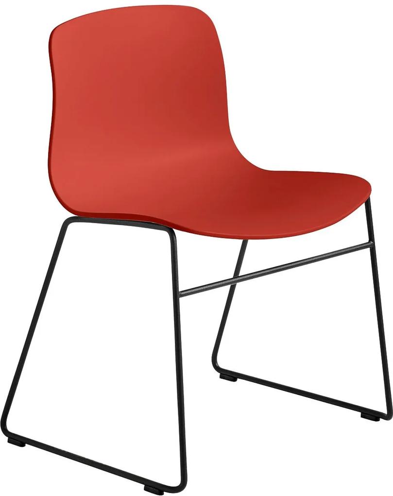 Hay About a Chair AAC08 stoel met zwart onderstel Warm Red