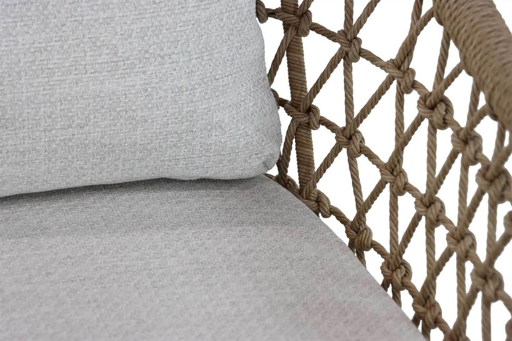 Tuinset 4 personen 200 cm Aluminium/wicker Taupe Coco Bali/Boston