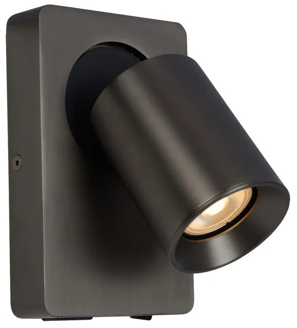 Lucide Nigel wandlamp 1x 5W gunmetal