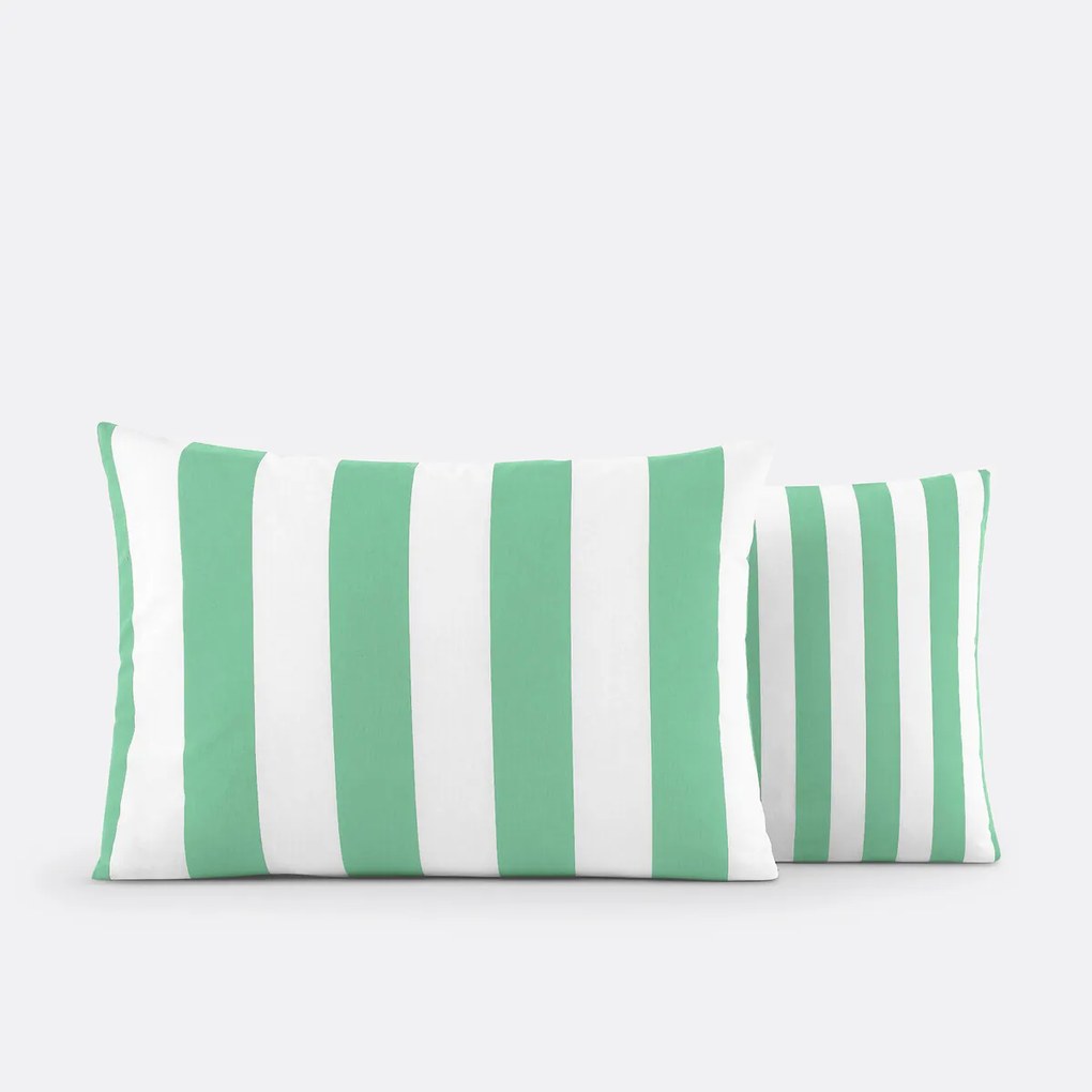 Kussensloop in katoen, Hendaye groen