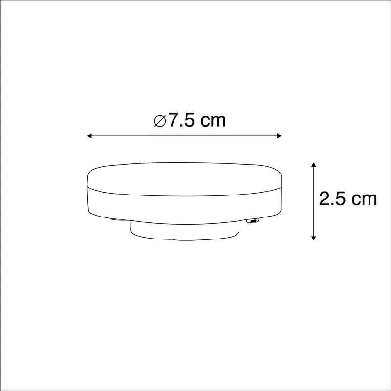 Set van 5 GX53 3-staps dimbaar in kelvin LED lampen 3W 350 lm 3000-6500K