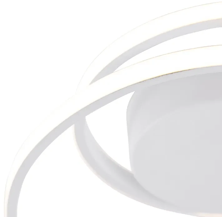 Design plafonnière wit incl. LED 3-staps dimbaar - Krula Design rond Binnenverlichting Lamp