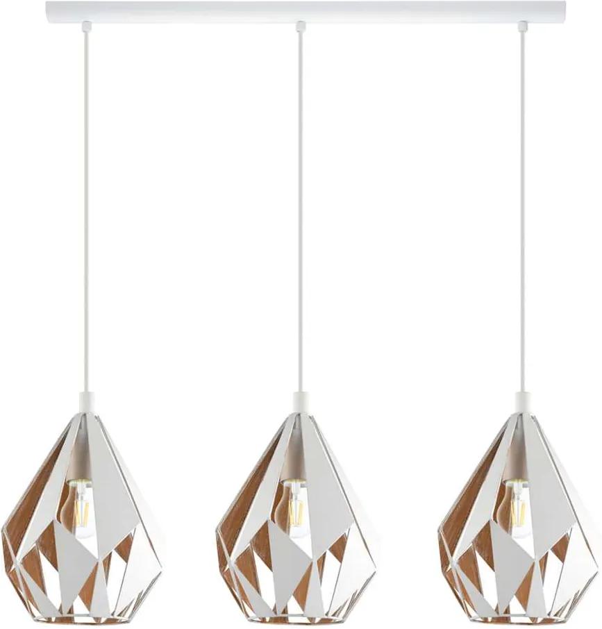 EGLO hanglamp 3-lichts Carlton 1 - wit/goud - Leen Bakker