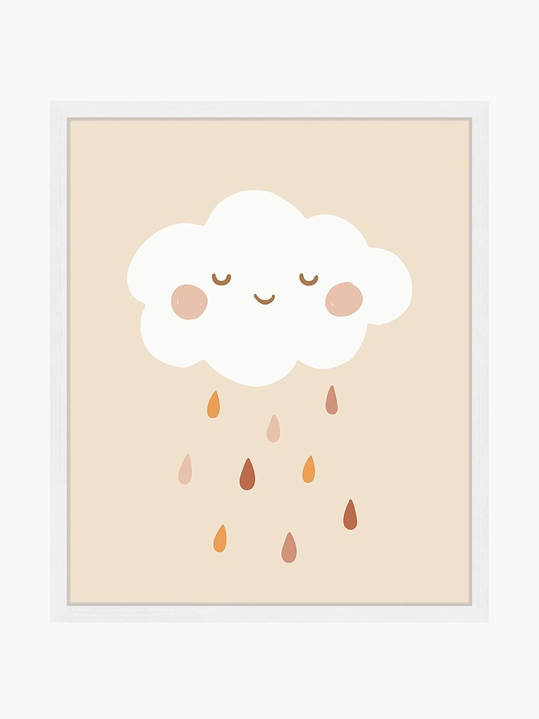 Ingelijste digitale print Lovely Rain